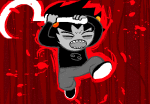  2025 animated blood fullres jaggy_lines karkat_vantas native_source offkilterkeys sickle starter_outfit 