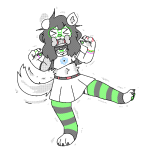 2023 animalstuck broken_source dancing dogtail dogtier fullres jade_harley jaggy_lines pawfeet reminders roecomplex text 