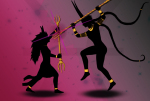  2012 ancestors feferi_peixes fullres her_imperious_condescension imperial_trident midair monochrome pbhead peixeses psidon&#039;s_entente silhouette strife wallpaper zodiac_symbol 