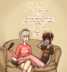  bitterkiwi couch no_glasses rose_lalonde sollux_captor 