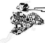  2025 abstract aspect_symbol butterfly fashion flowers fullres grayscale grriib heart kanaya_maryam lineart monochrome solo space_aspect 