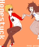  dave_strider holding_hands jade_harley red_baseball_tee redrom royallie shipping spacetime starter_outfit 