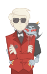  arms_crossed biting coolkids dave_strider puffintalk red_plush_puppet_tux redrom shipping terezi_pyrope 