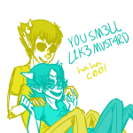  blind_love blind_sollux holding_hands kawaiisharkchan limited_palette redrom shipping sollux_captor terezi_pyrope 