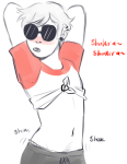  body_modification dave_strider deleted_source gummypeen red_baseball_tee solo 