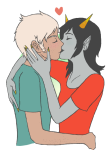  casual coolkids dave_strider freckles friendermen heart kiss no_glasses redrom shipping terezi_pyrope 