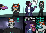  ! 2025 ? bromance chalk comic crossover deltarune food fullres ham0naa jaggy_lines meme starter_outfit terezi_pyrope text word_balloon 