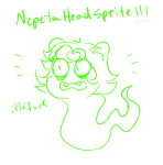 2015 basofy fullres jaggy_lines lineart monochrome nepeta_leijon nepetasprite no_hat solo sprite text wut