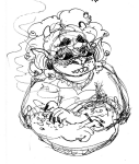  2015 chubstuck doggirlsondrugs fullres grayscale karkat_vantas sketch smoking solo starter_outfit 