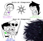  2024 beta_kids chomplicated claw_hammer dave_strider fullres horrorterrors jade_harley jaggy_lines john_egbert katana meme rose_lalonde starter_outfit sweat text weapon 