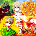  aspect_symbol blood dave_strider davesprite dirk_strider heart_aspect jyaba knight land_of_tombs_and_krypton multiple_personas prince sprite text time_aspect 