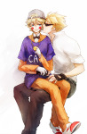  2014 bro brocal flafly fullres humanized lil_cal near_kiss no_hat shipping sitting starter_outfit 
