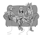  2018 casual couch crossover dancestors fullres gaming grayscale ladysantos30 latula_pyrope overwatch roxy_lalonde sitting sketch 