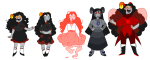  2018 aradia_megido aradiabot aradiasprite cadaverkeys dead_aradia fashion fullres godtier maid skulls solo sprite time_aspect transparent zodiac_symbol 