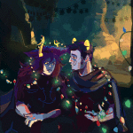  2015 ancestors animated cosmicpunked facial_hair fullres hat holidaystuck marquise_spinneret_mindfang redrom shipping starter_outfit the_sufferer twist_in_the_tale 