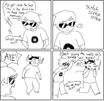  2025 ? chubstuck comic dave_strider dream_ghost fullres grayscale lineart native_source peteronmypan66 s'mores shipping starter_outfit tavros_nitram text transtuck word_balloon 