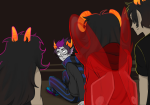 2015 aradia_megido back_angle dream_ghost eridan_ampora feferi_peixes flash_asset fullres godtier ikimaru maid no_glasses sitting sollux_captor starter_outfit time_aspect