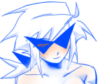  2026 alternate_hair blackoutbruh blush bro fullres headshot highlight_color lineart monochrome no_shirt rule63 solo sweat 