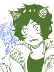  canesandsceptres equius_zahhak limited_palette meowrails nepeta_leijon no_hat rule63 