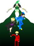  2011 au beta_kids breath_aspect crossover dave_strider fashion fullres godtier heir jade_harley jaggy_lines john_egbert madoka_magica magicastuck_(au) red_plush_puppet_tux rose_lalonde seiyaku thorns_of_oglogoth timetables velvet_squiddleknit 