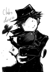  cd clubs clubs_deuce grayscale hug humanized multiple_personas solo 