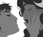 2025 2spooky aradia_megido blind_sollux daily fullres grayscale hamsterdads headshot near_kiss scars shipping sollux_captor