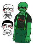  2026 art_dump body_modification caliborn fullres headshot humanized krisdpizza lineart solo starter_outfit sweat 