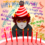  cake happy_birthday_message hat karkat_vantas mypabulousscarf solo 