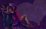  2011 bloodswap blush eridan_ampora erisol fashion fullres hug kneeling no_glasses pride shipping sitting smiling_eridan sollux_captor 