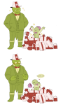 2016 blush clover clover_with_a_mouth clownmantis comic felt fullres heart holidaystuck matchsticks redrom shipping starter_outfit text wonk word_balloon