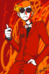  catw1ngs dave_strider limited_palette red_plush_puppet_tux solo thumbs_up 
