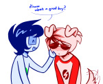  2025 animal_ears blush dave_strider dogtail freckles fullres hammertime john_egbert monster4lyfe profile red_baseball_tee redrom shipping starter_outfit theme_coloring word_balloon 