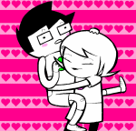  2025 animated blush breathalyzer epilepsy_warning fullres hug jaggy_lines john_egbert oishihsb redrom roxy_lalonde shipping starter_outfit 