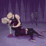  alpha_kids blood casual_heiress_ensemble chmurny deleted_source derse dirk_strider foxy_kittyknit_dress hug jake_english jane_crocker neorails redrom roxy_lalonde sadstuck shipping skull_suit strong_outfit strong_tanktop 
