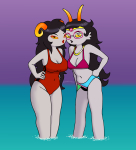  2025 aradia_megido feferi_peixes fullres near_kiss nsfw_source swimsuit thenebularts 