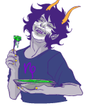  gamzee_makara laughing_alone_with_salad meme solo sopor_pie spacey 