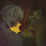  2025 artatruc casual cover_art dave_strider dirk_strider fullres headphones instrument kid_symbol rose_lalonde roxy_lalonde strilondes strong_tanktop turntables
