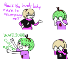  black_squiddle_dress bouquet comic grimdorks heecawroo mauve_squiddle_shirt multiple_personas rose_lalonde selfcest shipping solo trickster_mode 