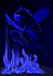  2011 ancestral_awakening ancestral_awakening_sword fluorite_octet fullres midair monochrome no_glasses profile solo the-zilla vriska_serket wings_only 