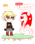  animated arquiusprite dirk_strider ghostweeps pixel sprite strong_outfit strong_tanktop text word_balloon 