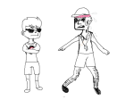 arms_crossed body_hair bro dave_strider fullres grayscale highlight_color lineart missmaidofheart monochrome sports starter_outfit sweat whistle