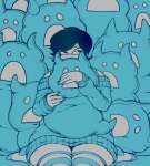  2024 casual chubstuck crockerhub fullres jane_crocker kid_symbol monochrome plushie sitting solo 