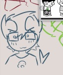 2026 ? animal_ears blush fullres headshot heart image_manipulation john_egbert lineart plaguedcanid rose_lalonde sketch sprite_mode starter_outfit theme_coloring