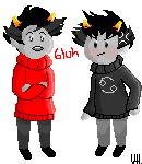  2013 animated arms_crossed blush dancestors dream_ghost fullres kankri_vantas karkat_vantas pixel starter_outfit text transparent vantases veri 
