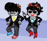  2014 alternate_hair casual dancestors fashion fullres grease jaggy_lines latula_pyrope mituna_captor radrom redrom sailorbeefcake scribble_mode shipping smoking 