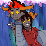 2016 arosoup artificial_limb cover_art damara_megido dancestors fullres horse_rufioh rufioh_nitram smoking starter_outfit trees