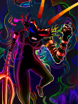 2023 ancestors body_modification derse fullres her_imperious_condescension imperial_trident jaggy_lines midair panel_redraw psionics silhouette solo starter_outfit toreodere
