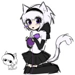  2026 animal_ears blush fullres kneeling muwwwsky rose_lalonde solo starter_outfit yarn 