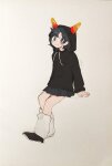  2019 classicteacup dammek&#039;s_hoodie fake_horns fullres hiveswap joey_claire solo 