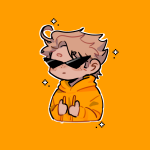  2024 caramailsalt casual chibi dirk_strider freckles fullres solo thumbs_up 